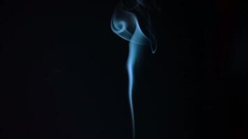 blue smoke, vapor , fog cloud on black background for using in composition and overlay photo