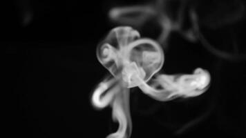 white smoke, vapor , fog cloud on black background for using in composition and overlay photo