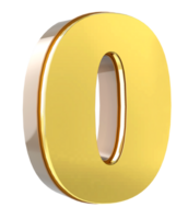 oro numero 3d png