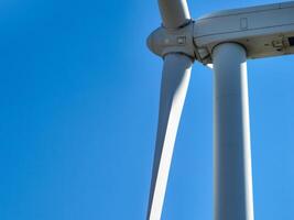 Wind energy. Wind power. Sustainable, renewable energy. Wind turbines generate electricity. Wind farm. Sustainable resources. Sustainable development. Green technology for energy sustainability. photo