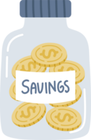 cute financial element doodle cartoon png