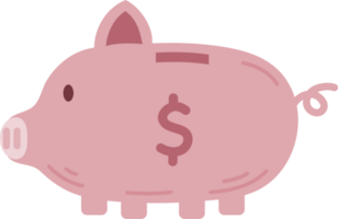 mignonne financier élément griffonnage dessin animé png