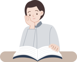 people reading book cartoon character png