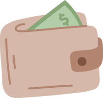 carino finanziario elemento scarabocchio cartone animato png