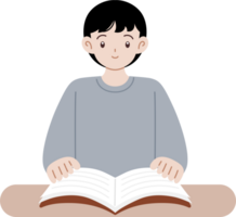 people reading book cartoon character png