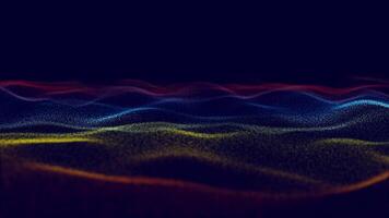 waves of particles and points with an endation background of blur and glow with an abstract background video