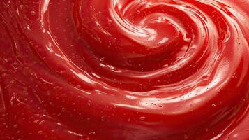 AI generated Close up of tomato sauce texture for background and design. photo