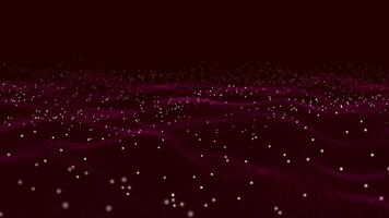 Abstract energy waves from futuristic hi-tech mesh particles glowing background video
