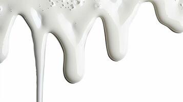 AI generated White milk splash isolated on white background. photo