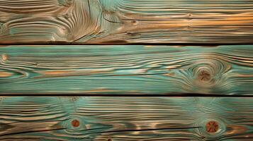 AI generated Turquoise wood texture. Abstract background for design. photo