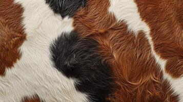 AI generated Background of a skin of a cow, close up. photo