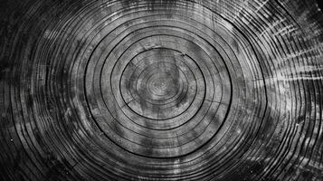 AI generated Wooden texture of a tree trunk with annual rings close-up. photo