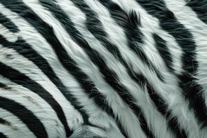 AI generated extreme macro shot of zebra fur photo