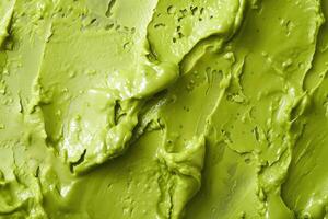 AI generated green avocado guacamole background texture photo