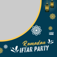 Ramadan iftar partij post ontwerp psd