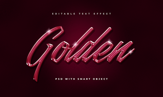 Rose gold text effect psd