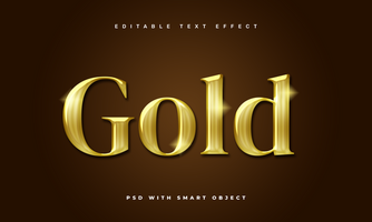 luxury gold text effect psd