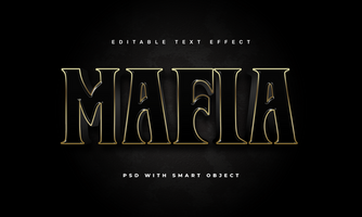 Mafia game text effect psd