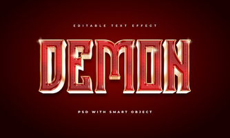 guld demon text effekt psd