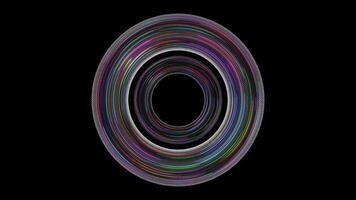 Through Multicolor Neon Ring Background VJ Loop video