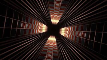 Orange and White Neon Screen Tunnel Background VJ Loop video