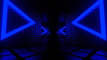 Red and Blue Neon Tunnel with Space Construction Background VJ Loop video