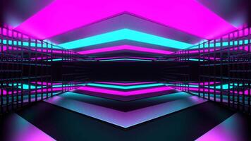 Cyan and Pink Guide Tunnel Background VJ Loop video