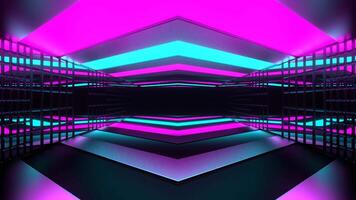 Cyan and Pink Guide Tunnel Background VJ Loop video