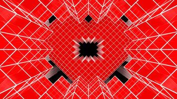 Red and White Through Pixel Heart Background VJ Loop video