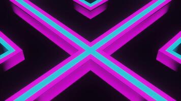 Cyan and Pink Hypnotic Abstract X Background VJ Loop video