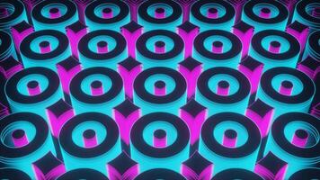 Cyan and Pink Hypnotic Abstract Background VJ Loop video