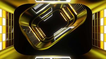 Gold and White Futuristic Fantasy Tunnel Background VJ Loop video