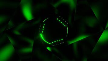 Green and Orange Neon Circle Background VJ Loop video