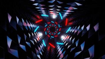 Red and Blue Bright Triangular with Spiral Background VJ Loop video