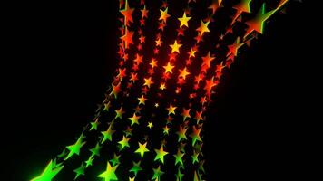 Green and Red Movement of Stars Background VJ Loop video