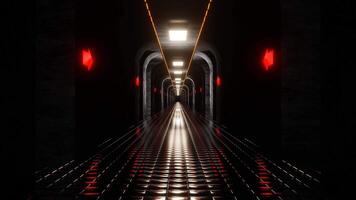 Light Yellow and Red Dungeon Tunnel Background VJ Loop video