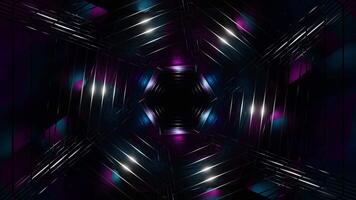 Cyan and Pink Hexagonal Mesh Tunnel Background VJ Loop video
