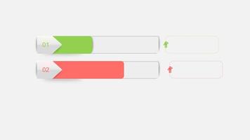 animação colorida em branco forma para Projeto infográfico Tempo linha modelos em cinzento fundo. video