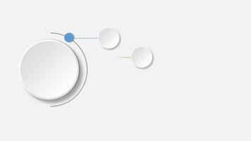 animación vistoso blanco forma para diseño infografía plantillas en gris antecedentes. video