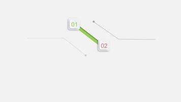 animación vistoso blanco forma para diseño infografía hora línea plantillas en gris antecedentes. video