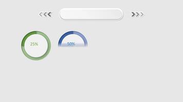 Animation colorful circle shape 4 step for design infographic templates on gray background. video