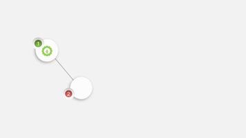 animação colorida em branco forma para Projeto infográfico Tempo linha modelos em cinzento fundo. video