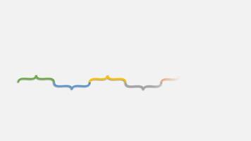 animation coloré Vide forme pour conception infographie temps ligne modèles sur gris Contexte. video