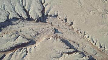 Deadvlei zoom out shot from a drone dried up botton river video