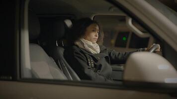 femelle copains s'excuser indulgent sentiment Pardon parlant ensemble à l'intérieur voiture video