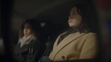 dois Bravo mulheres discutindo gritando furioso falando irritado dentro carro video