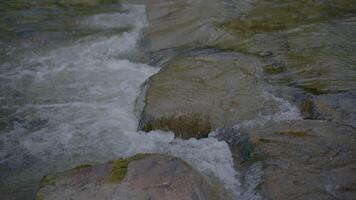 leito do rio pedras pedras solo natureza panorama cenário video