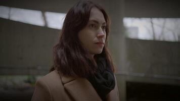 Elegant Stylish Female Models Looking at Creative Urban Architecture Exposition video