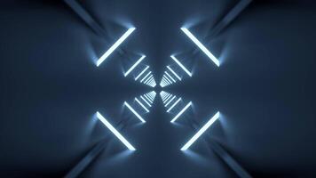 VJ or DJ looping 3D animation background of neon tubes passing the frame. 4K 60fps footage video