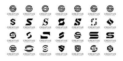 set of letter s logo design template vector
